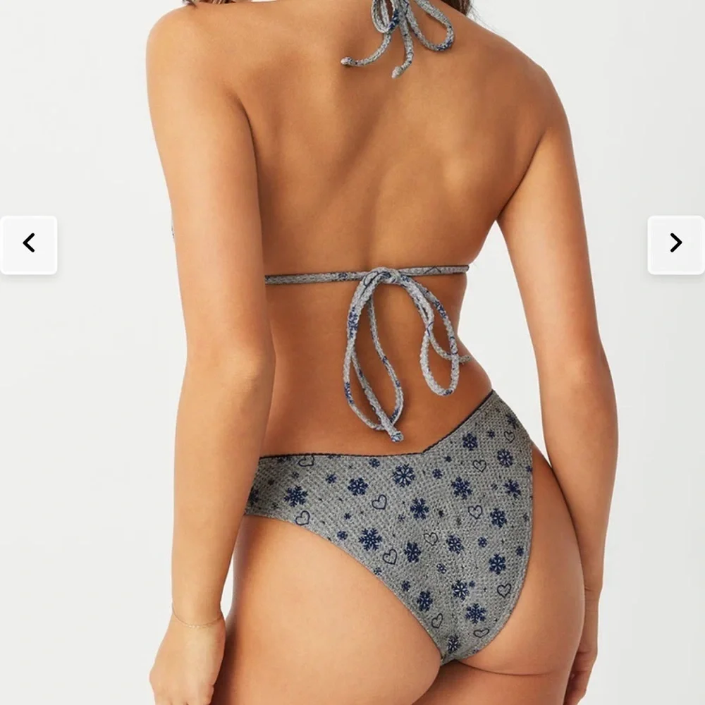 Enzo Waffle Cheeky Bikini Bottom and Tia Waffle Triangle Bikini Top